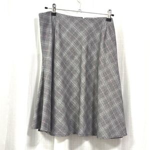 2/$30 CeCe Pop Plaid A-Line Flounce Mini Skirt Gray/ Pink Sz 14 Academia‎